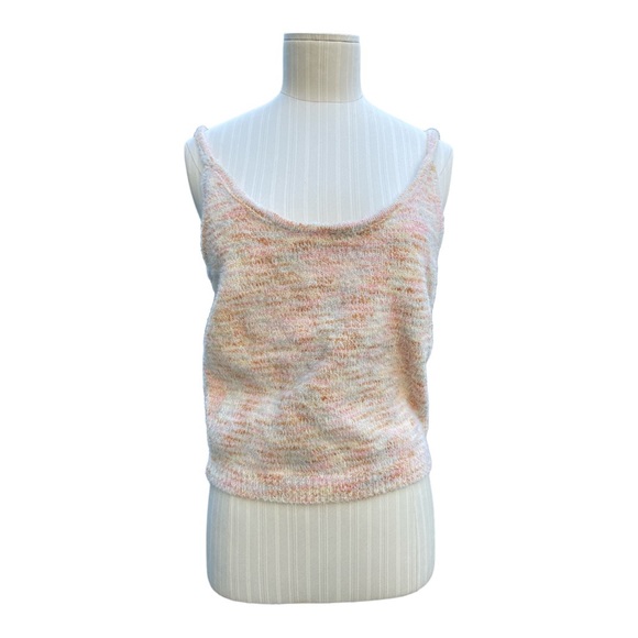 Sincerely Jules Cardigan Tank Set Multi Color Ribbed Knit Scoop Neck Medium - Picture 3 of 8